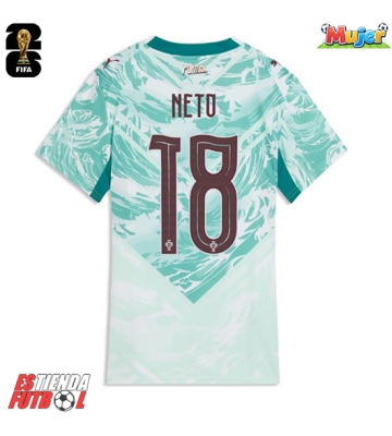 Portugal Pedro Neto #18 Segunda Equipación Mujer Mundial 2026 Manga Corta